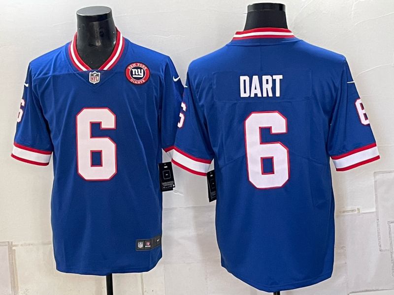 Men New York Giants #6 Dart blue Nike 2026 NFL Game Jersey 100402